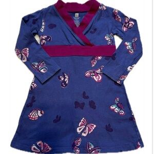 Tea Collection Blue and Purple Butterfly Dress